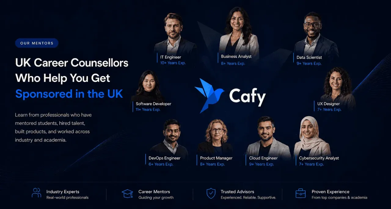 UK career counsellors who were sponsored in the UK, with their job titles