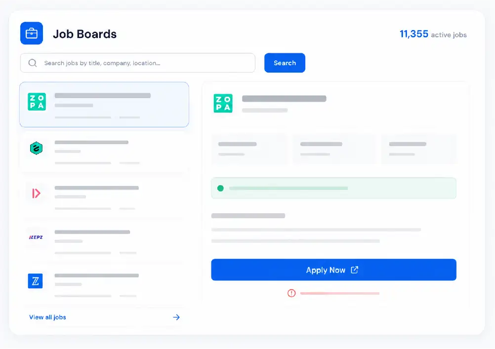 Job board listing UK roles from visa-sponsoring employers